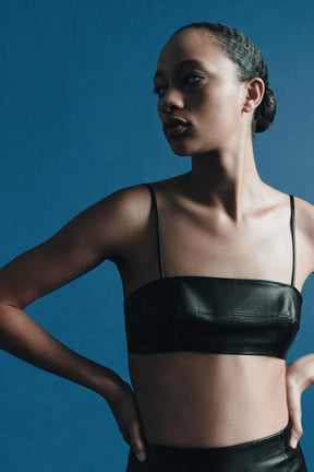 Leather Bandeau Top Limited
