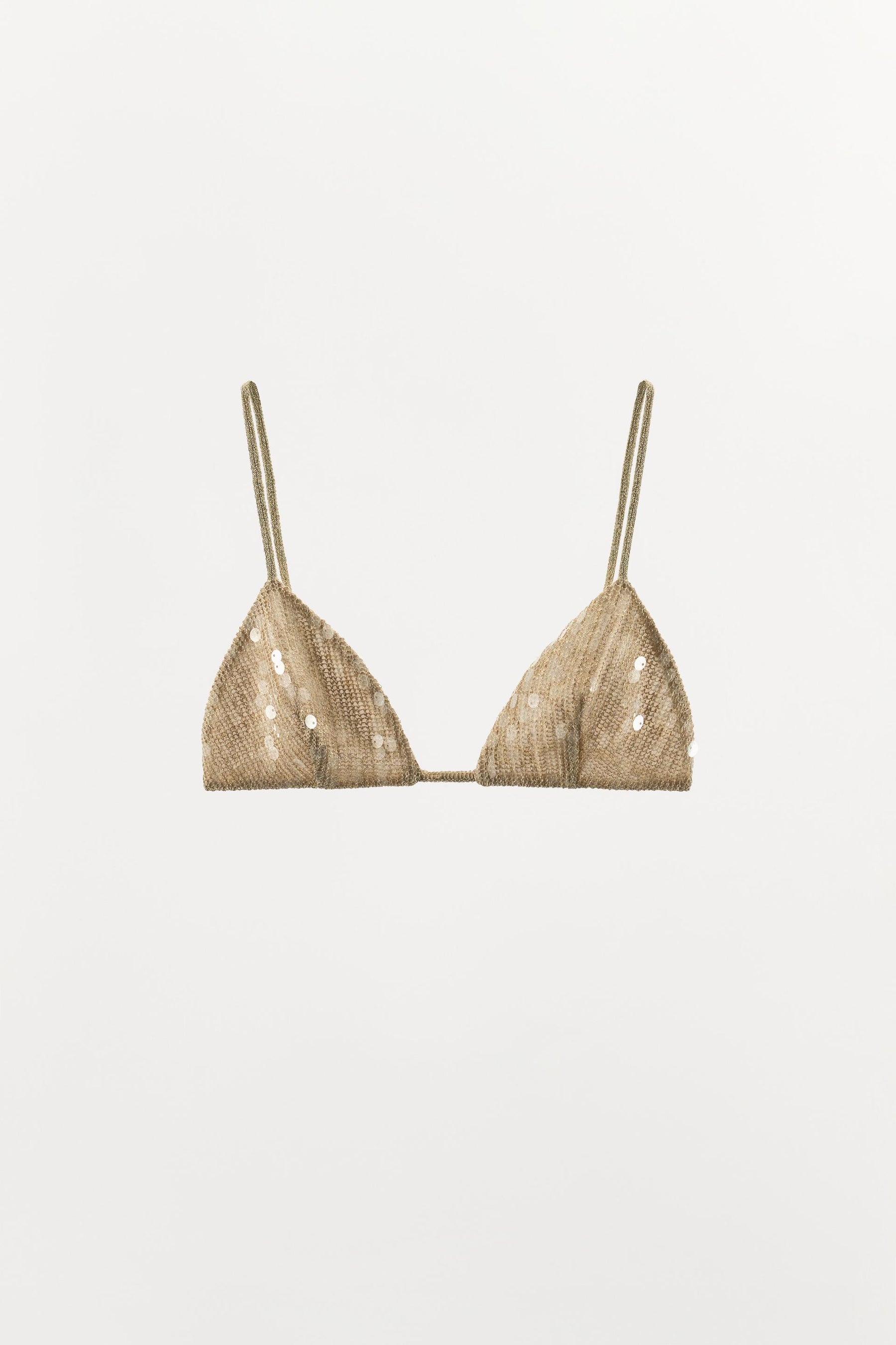 METALLIC TRIANGLE BRALETTE