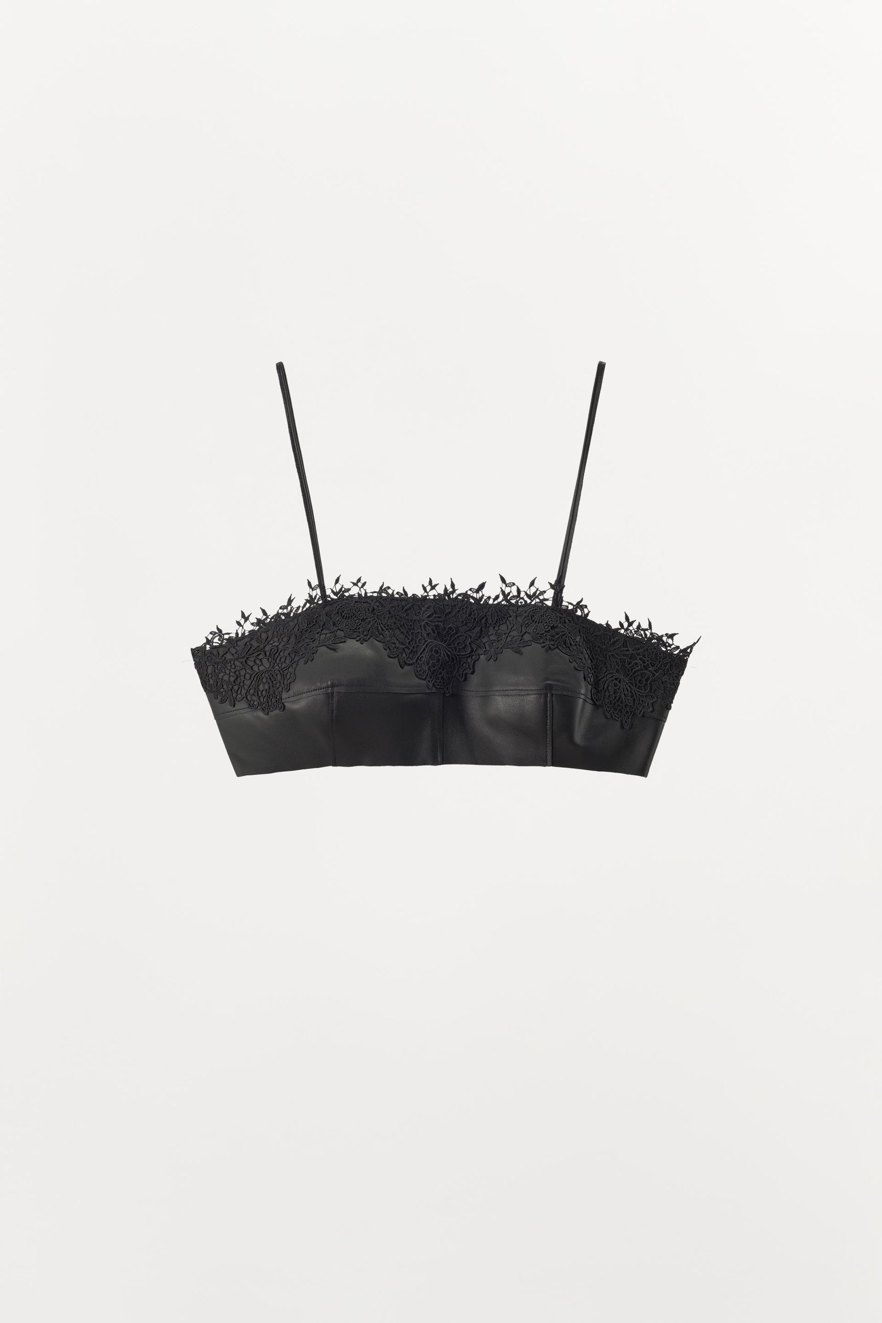 Leather Lace Bralette