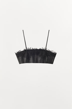 Leather Lace Bralette