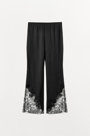 SATIN LACE TROUSERS