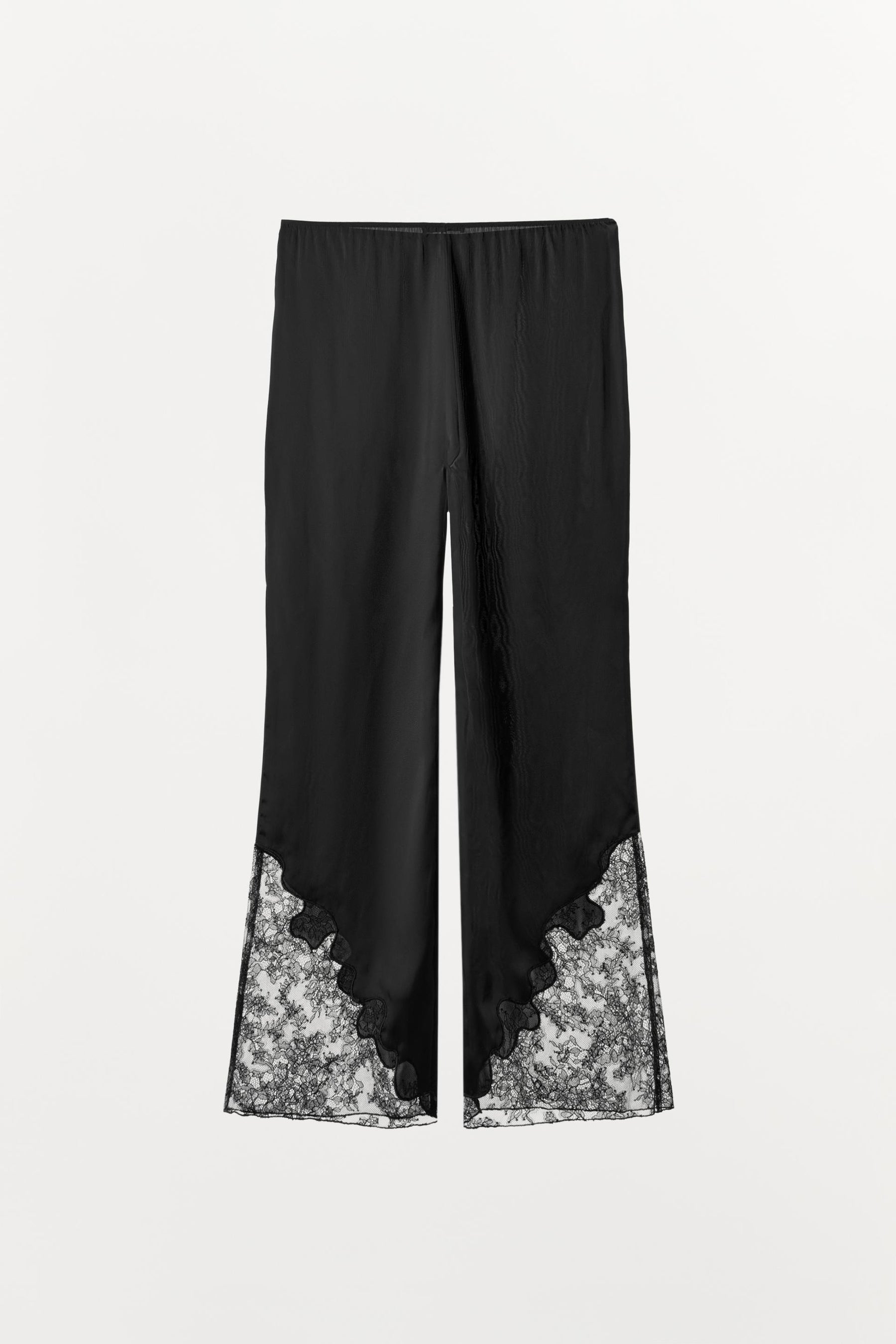 SATIN LACE TROUSERS