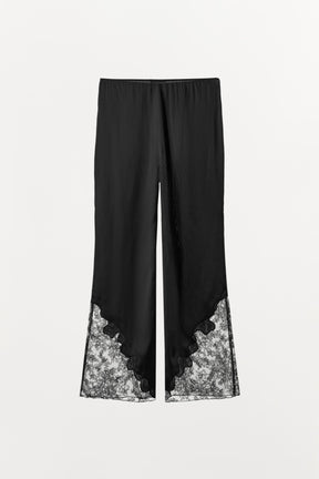 SATIN LACE TROUSERS
