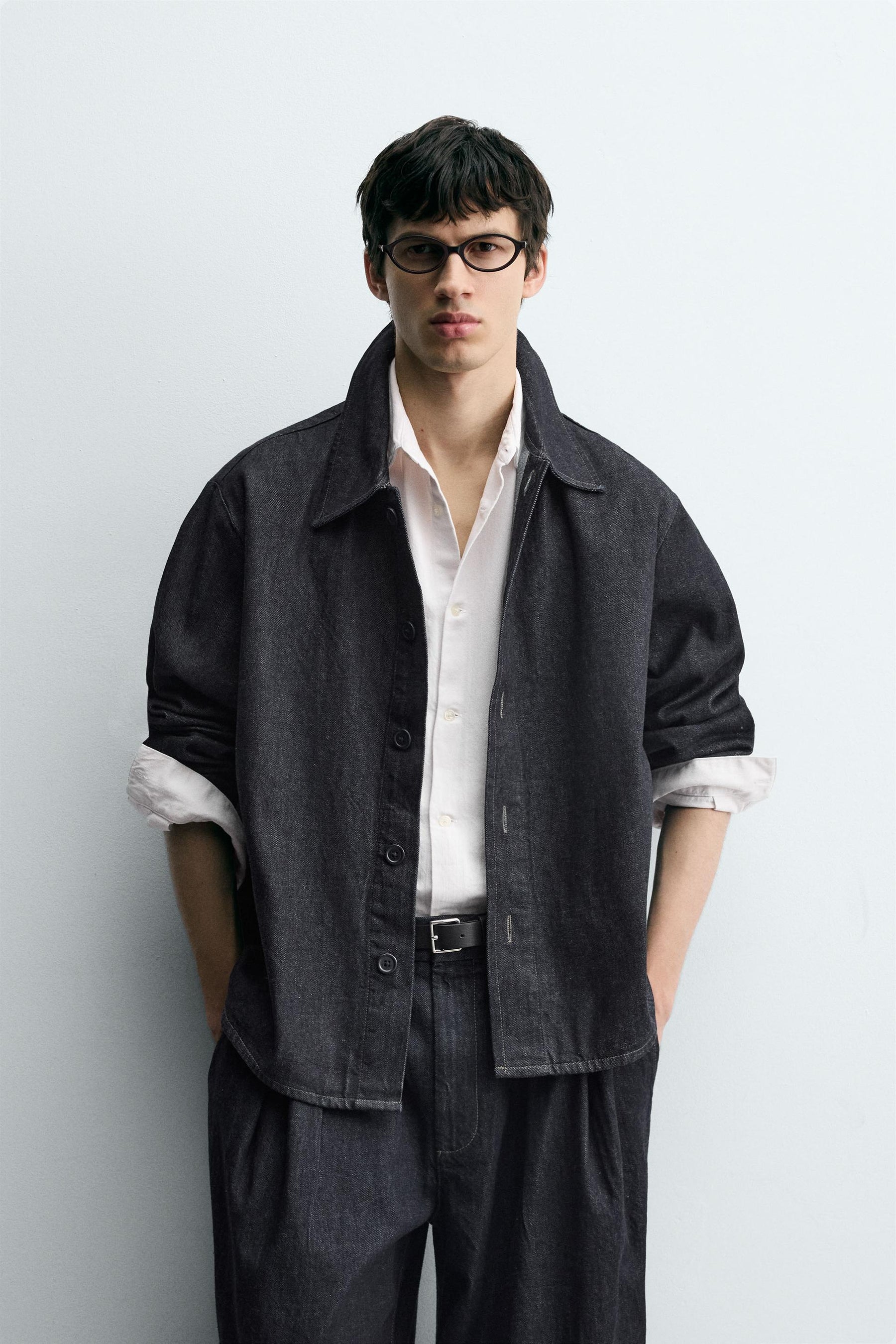 RELAXED FIT DENIM OVERSHIRT - Image 2