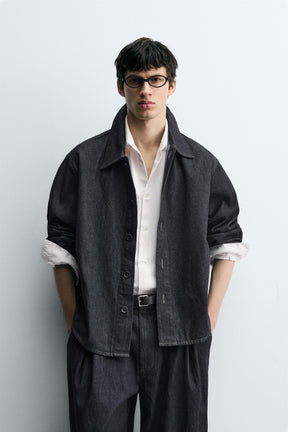 RELAXED FIT DENIM OVERSHIRT - Image 2
