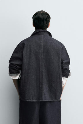 RELAXED FIT DENIM OVERSHIRT - Image 3