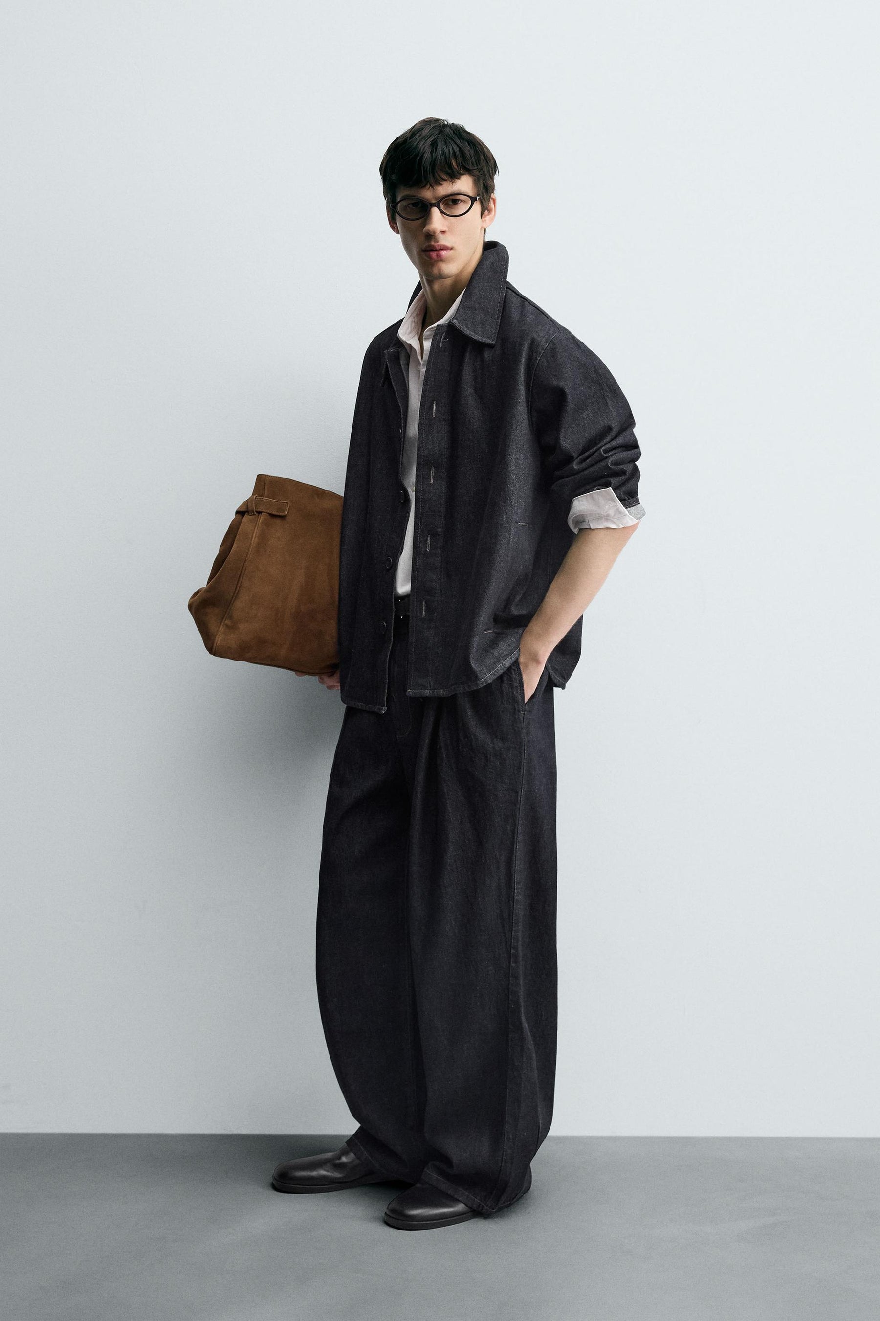 RELAXED FIT DENIM OVERSHIRT - Image 4