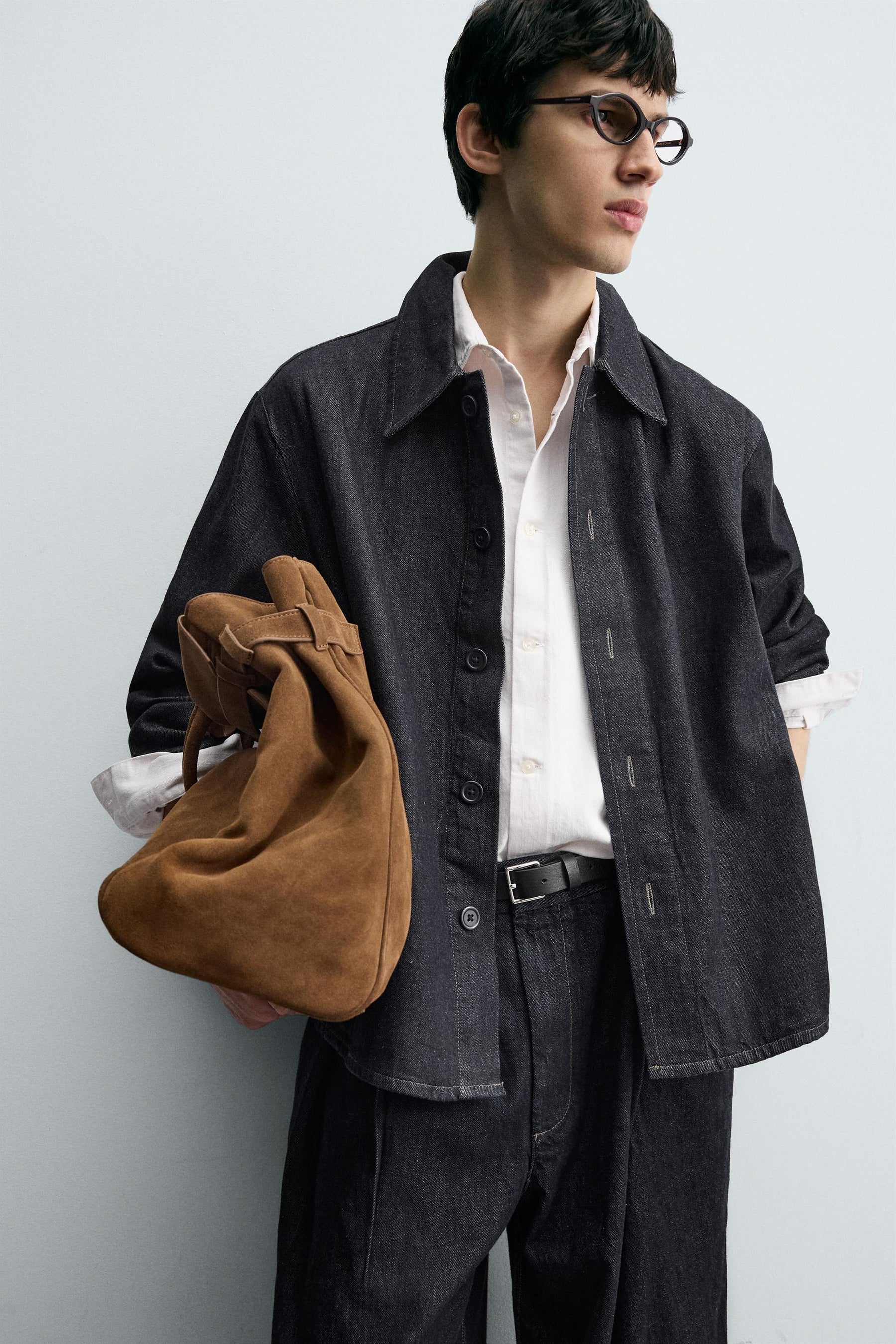 RELAXED FIT DENIM OVERSHIRT - Image 6