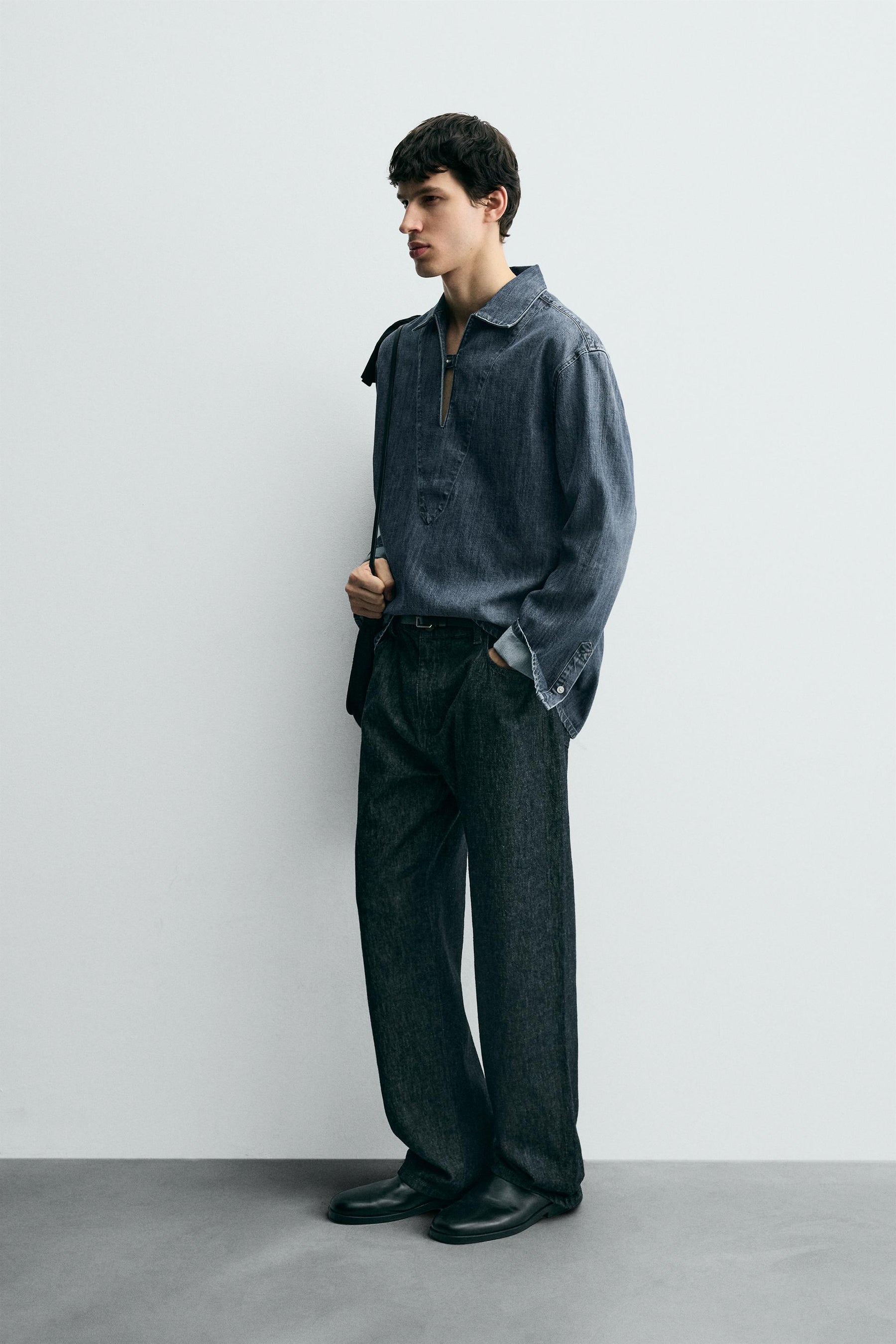 WASHED DENIM OVERSHIRT - Image 4