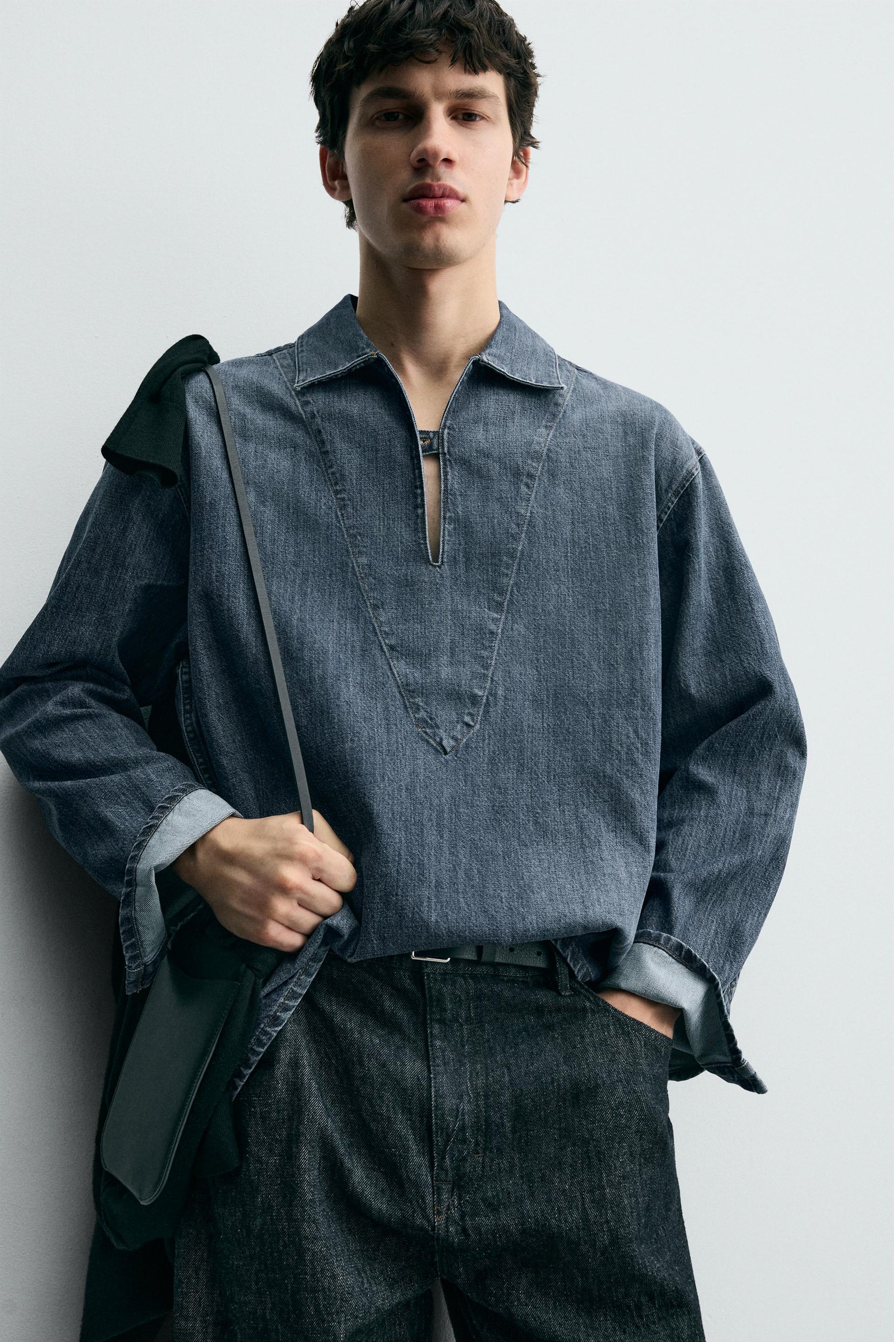 WASHED DENIM OVERSHIRT - Image 6