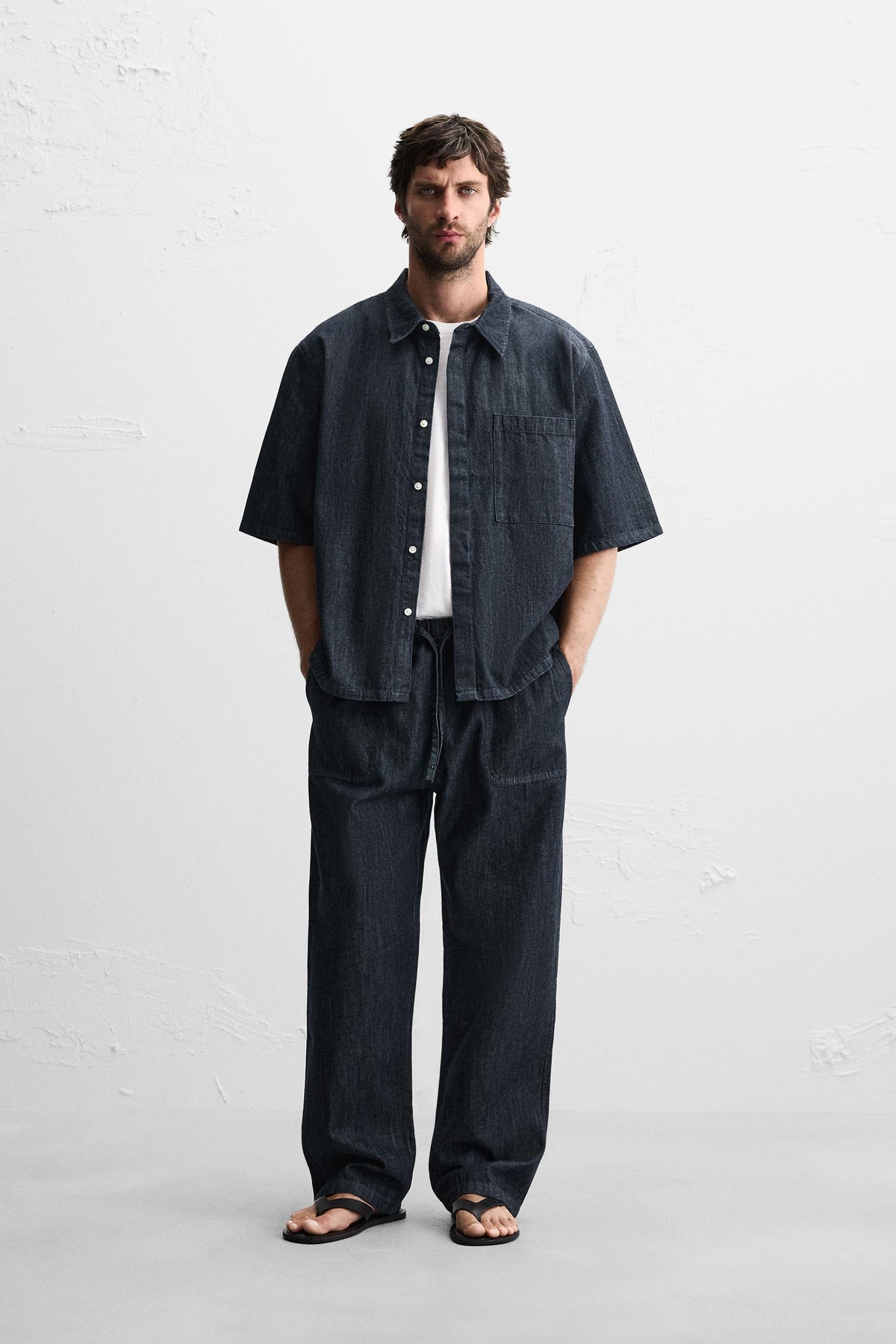 RELAXED FIT DENIM SHIRT - Image 1