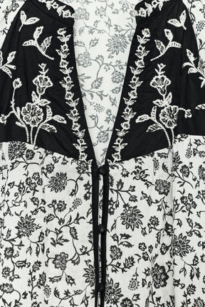 Floral Embroidered Beaded Blouse