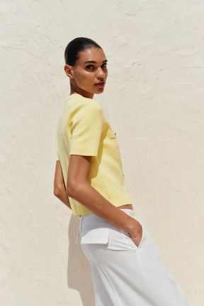 SHORT SLEEVE KNIT CARDIGAN - Image 4