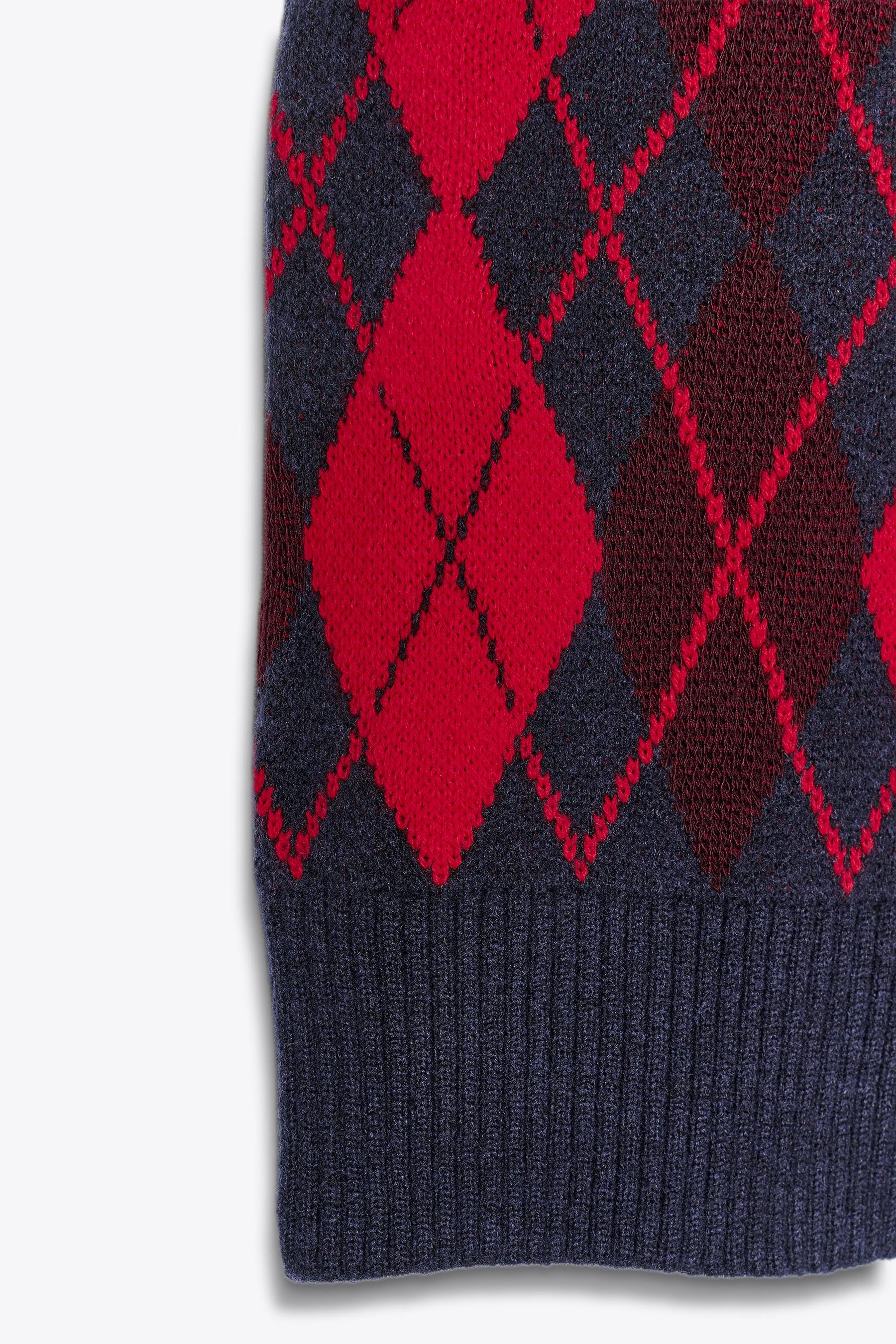 OVERSIZED ARGYLE KNIT JUMPER VEST - Image 2