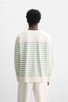 STRIPED JACQUARD T-SHIRT - Image 3