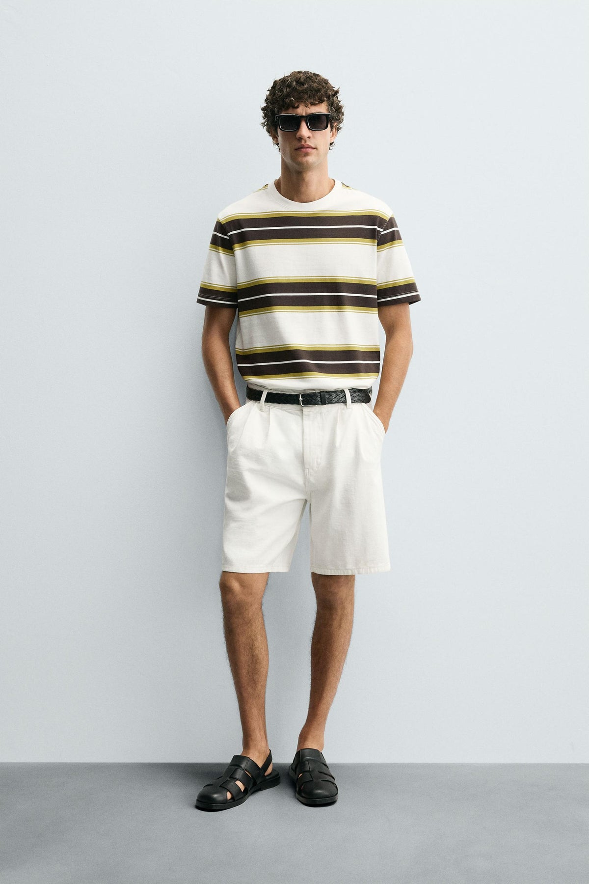 STRIPED JACQUARD T-SHIRT - Image 1