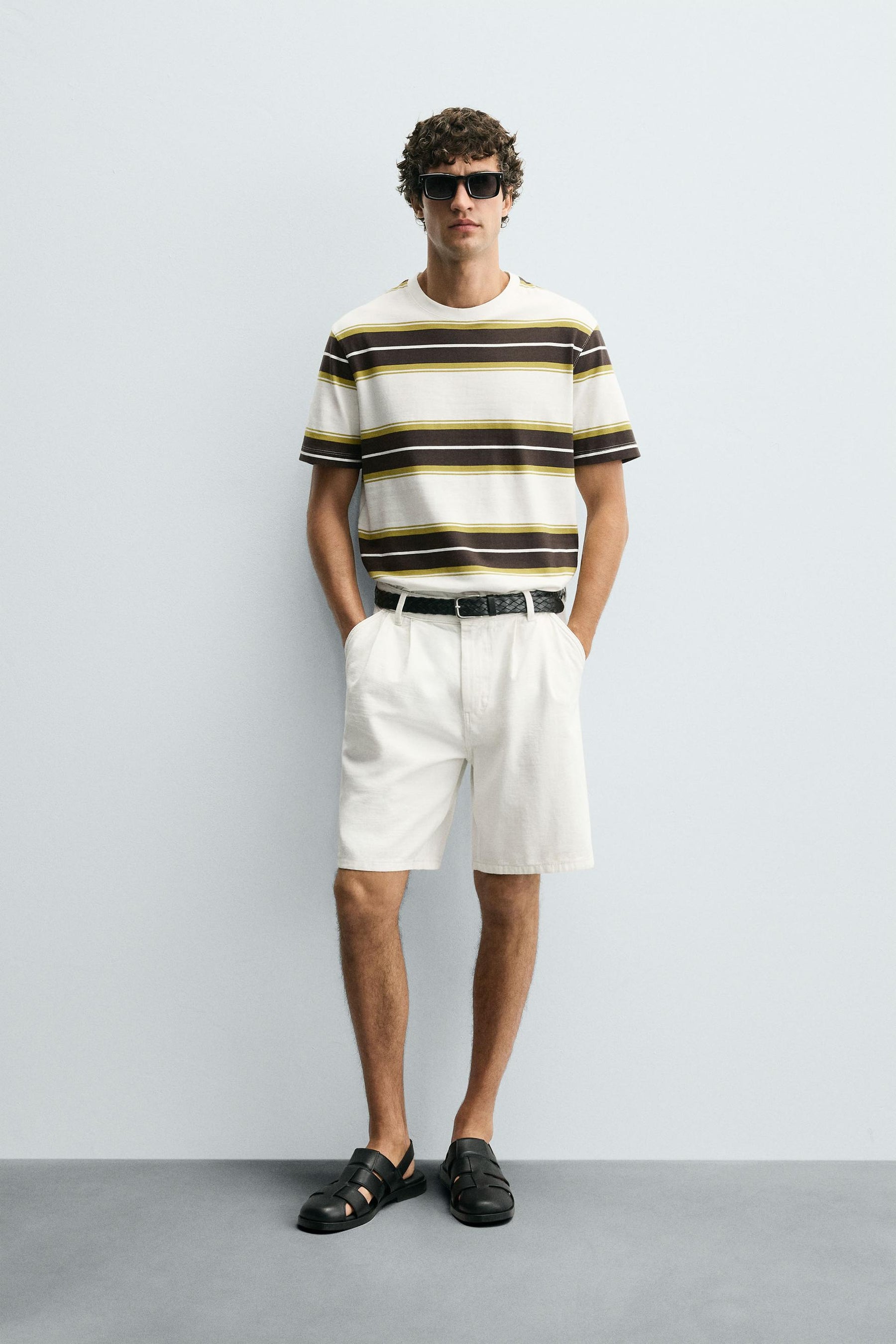 STRIPED JACQUARD T-SHIRT - Image 1