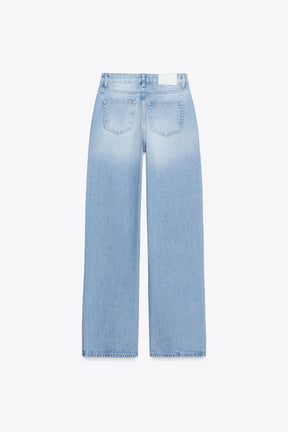 High-waist full-length jeans