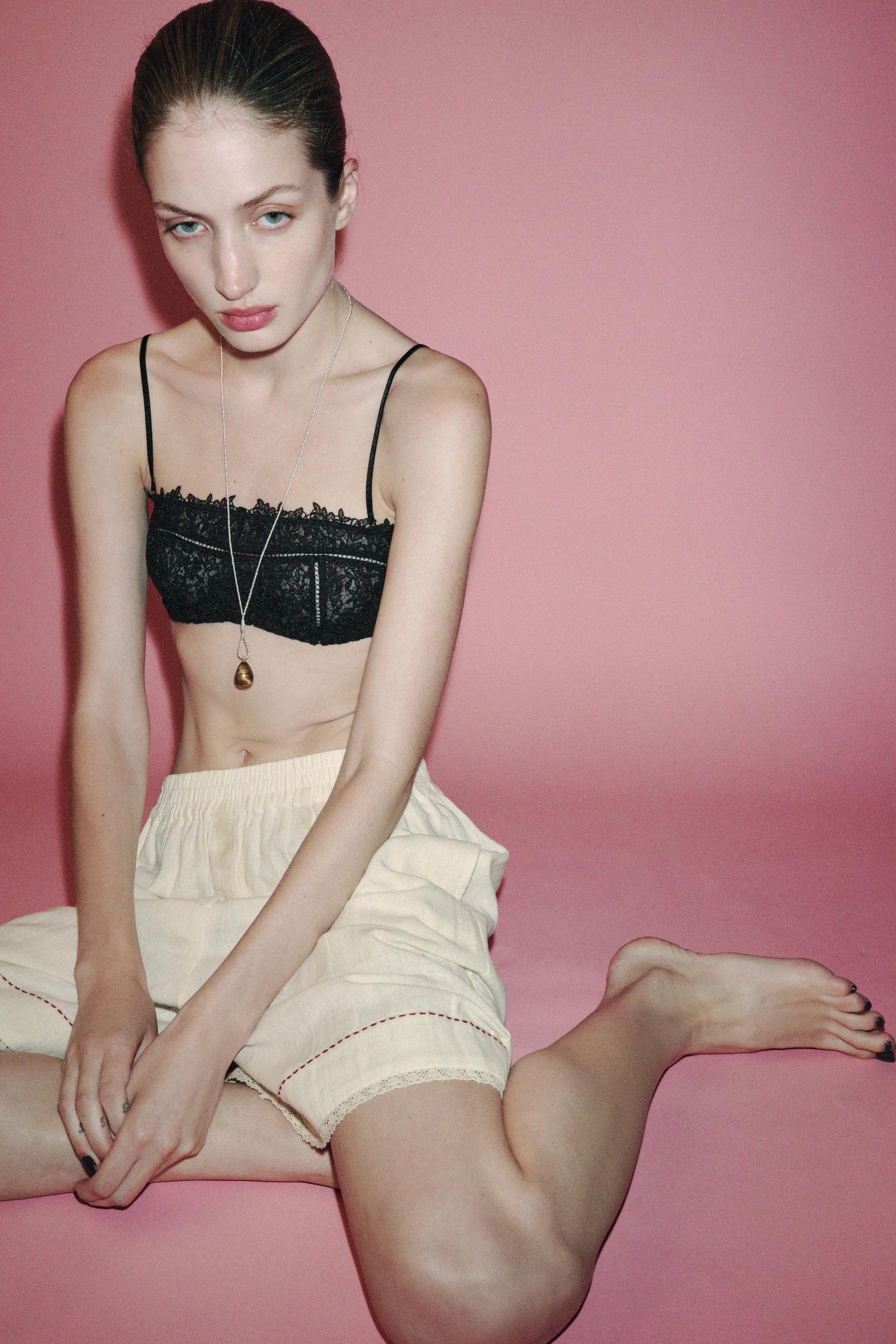 Underwired Mesh Lace Bra