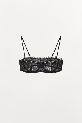 Underwired Mesh Lace Bra