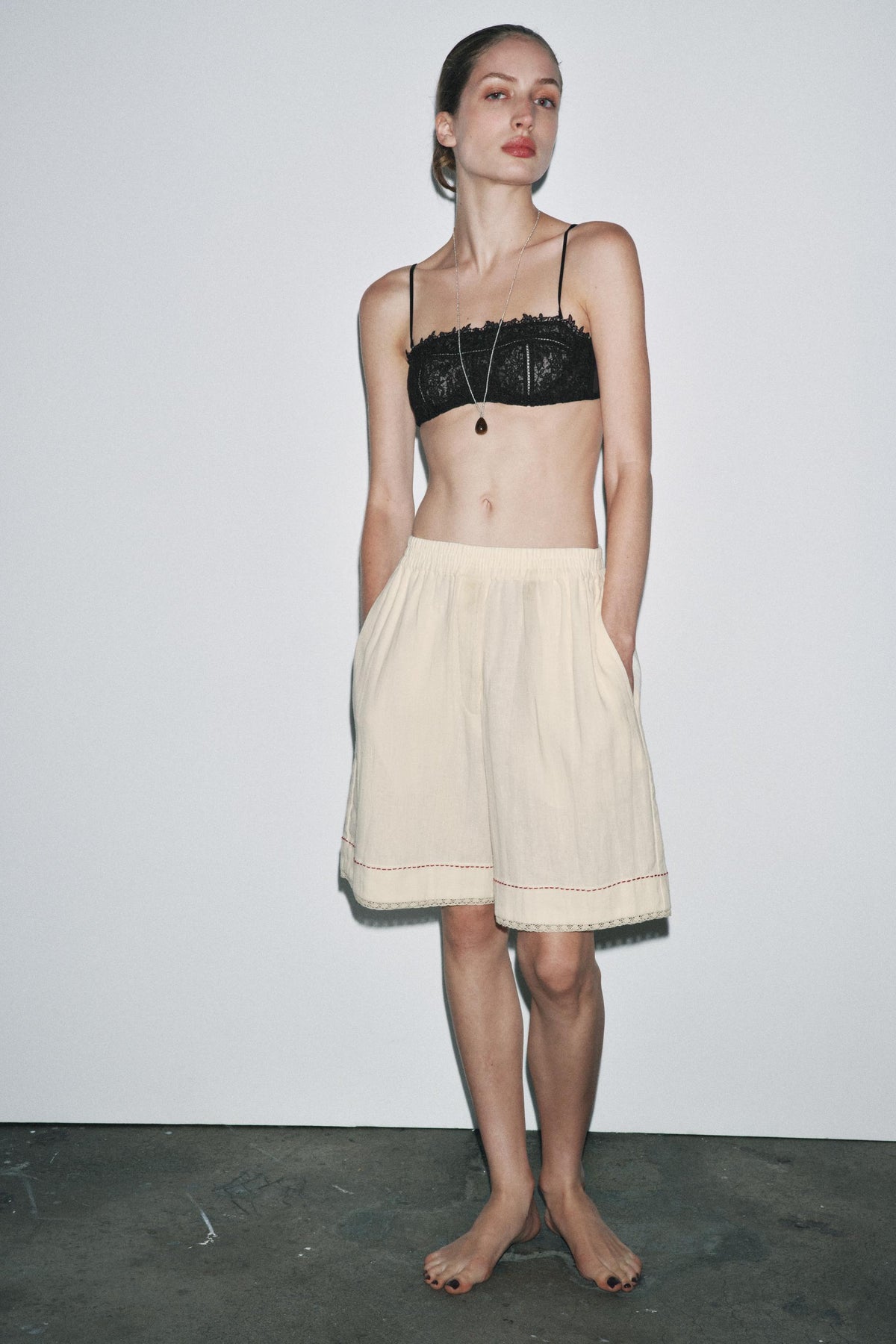 Underwired Mesh Lace Bra