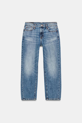 Cropped Mid-Rise Jeans