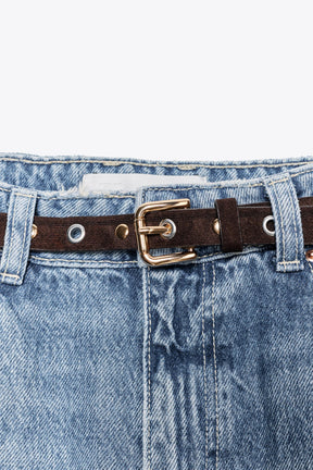 CROPPED HIGH-WAIST JEANS