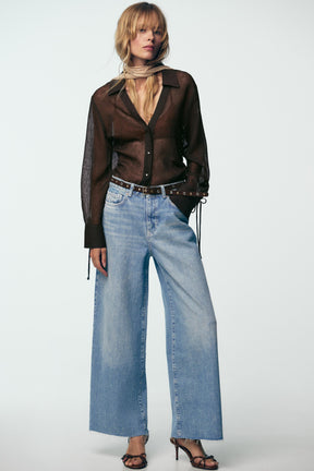 CROPPED HIGH-WAIST JEANS