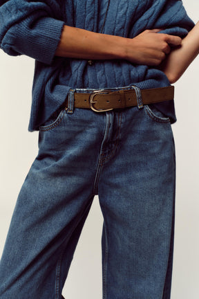 Wide-Leg Cropped High-Waist Jeans