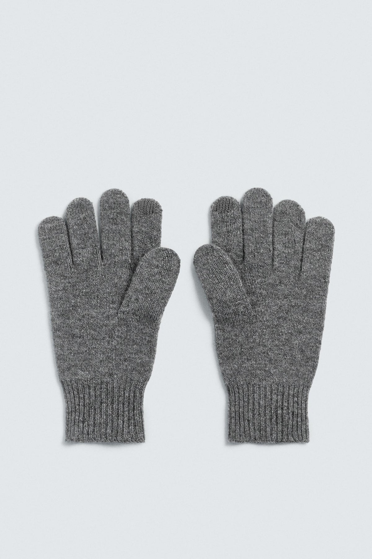 KNITTED WOOL BLEND GLOVES - Image 2