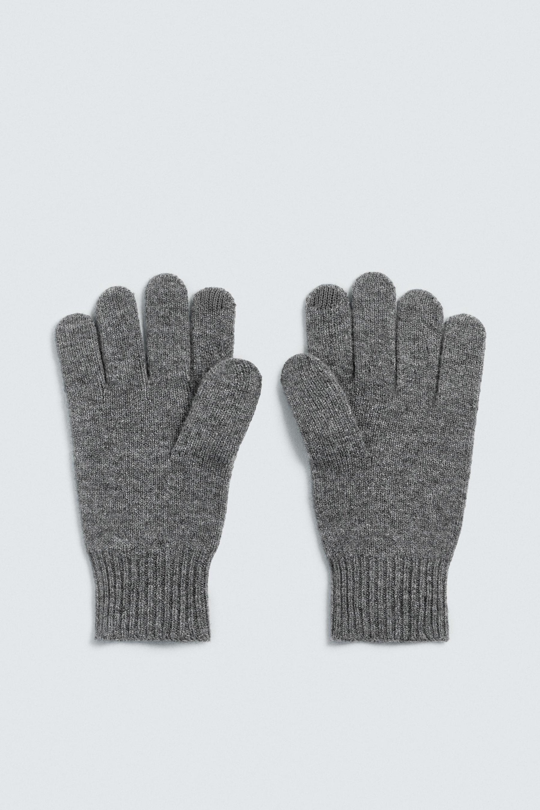 KNITTED WOOL BLEND GLOVES - Image 2