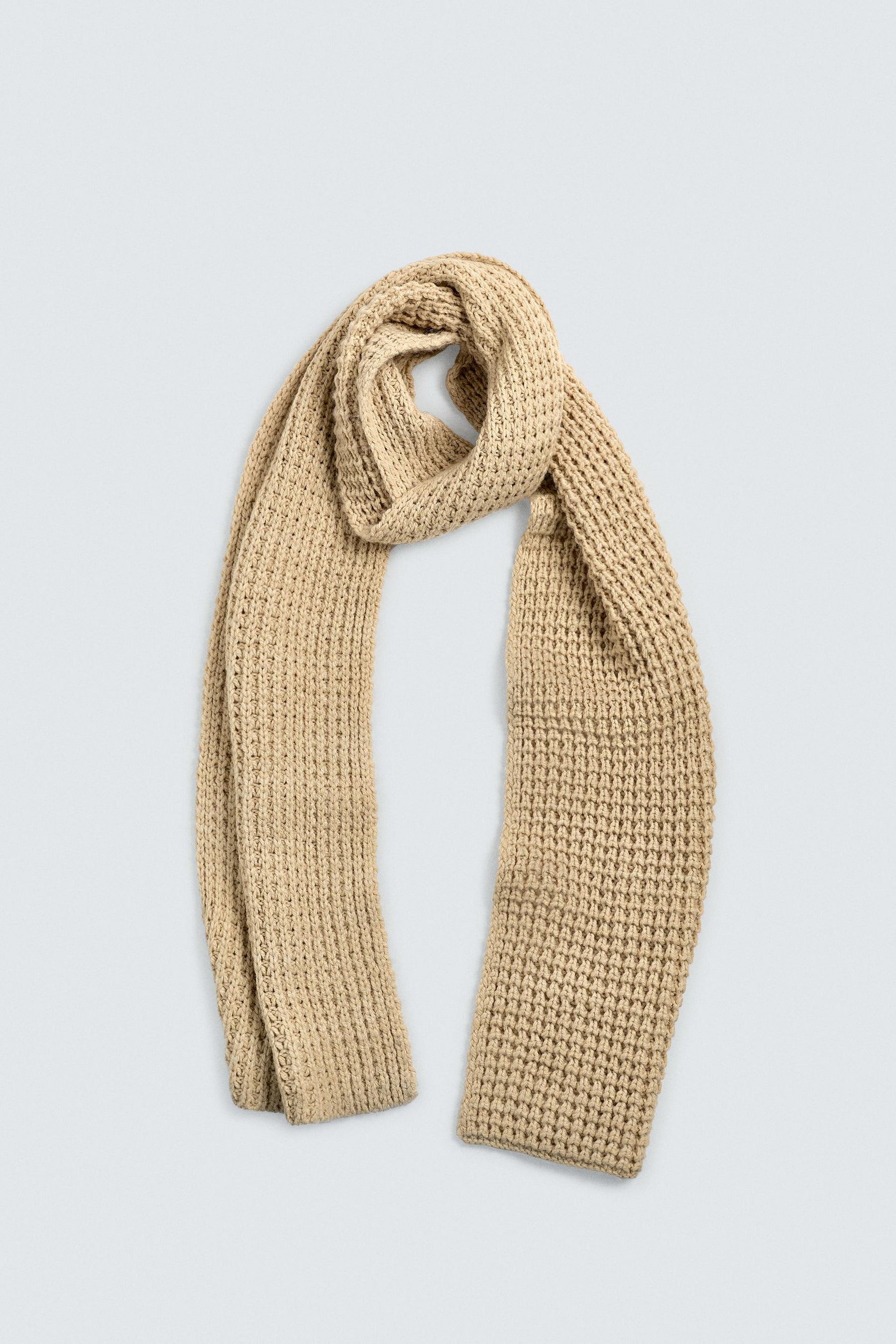 LIMITED EDITION WAFFLE KNIT SCARF - Image 4