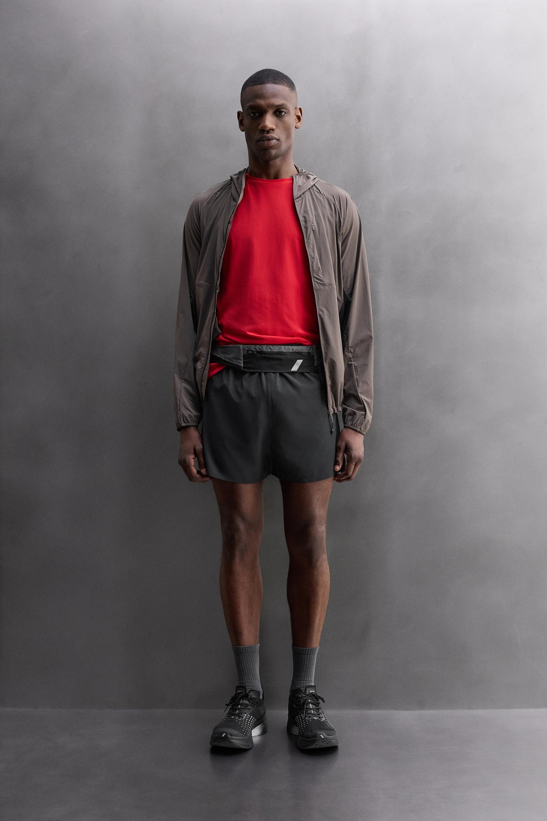 COLOUR BLOCK RUNNING SHORTS - Image 1