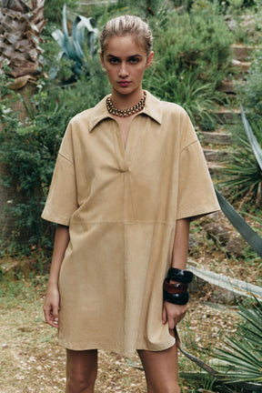 Suede Leather Dress Limited