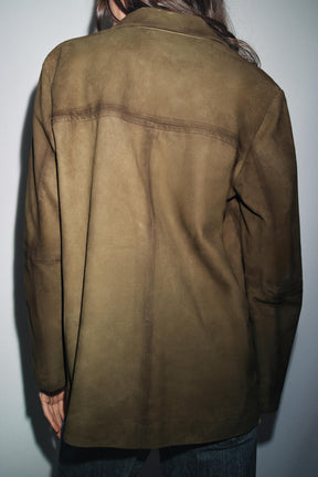 OVERSIZED SUEDE LEATHER JACKET - Image 3