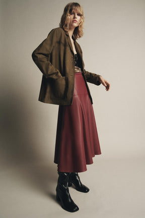 Oversized Suede Leather Jacket