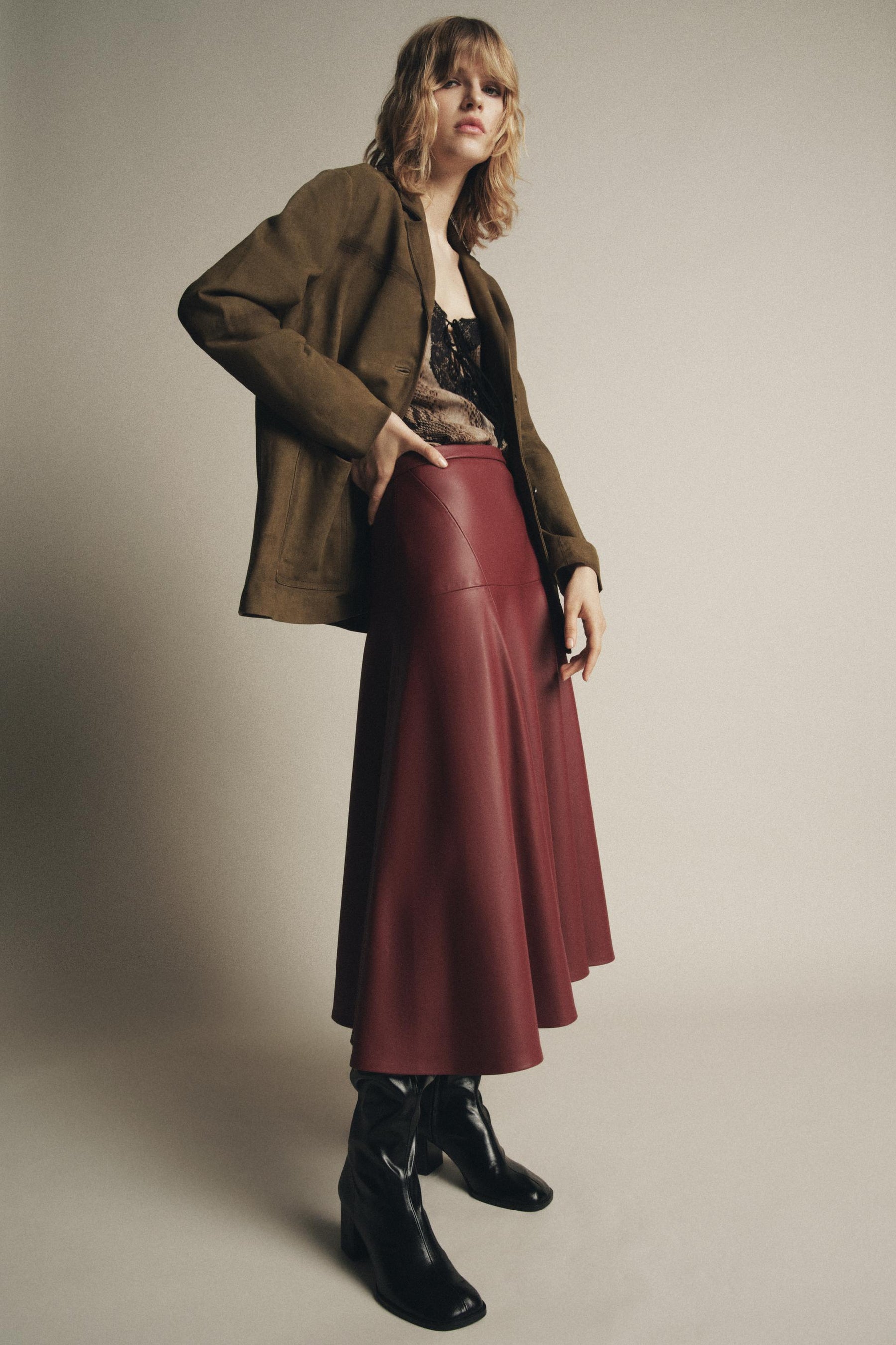 Oversized Suede Leather Jacket