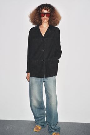 Oversized suede limited jacket