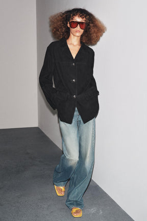 Oversized suede limited jacket