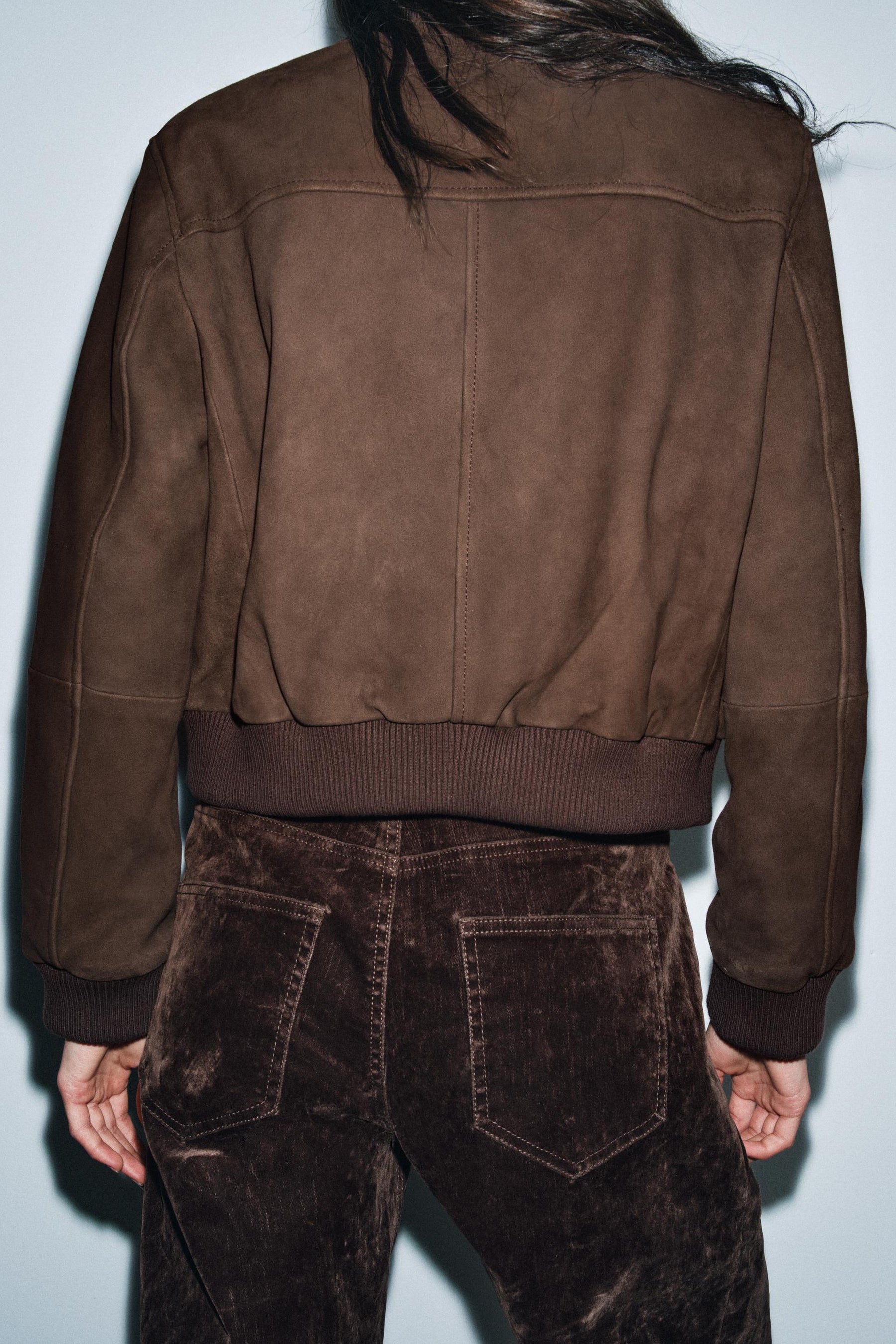 SUEDE LEATHER BOMBER JACKET - Image 5