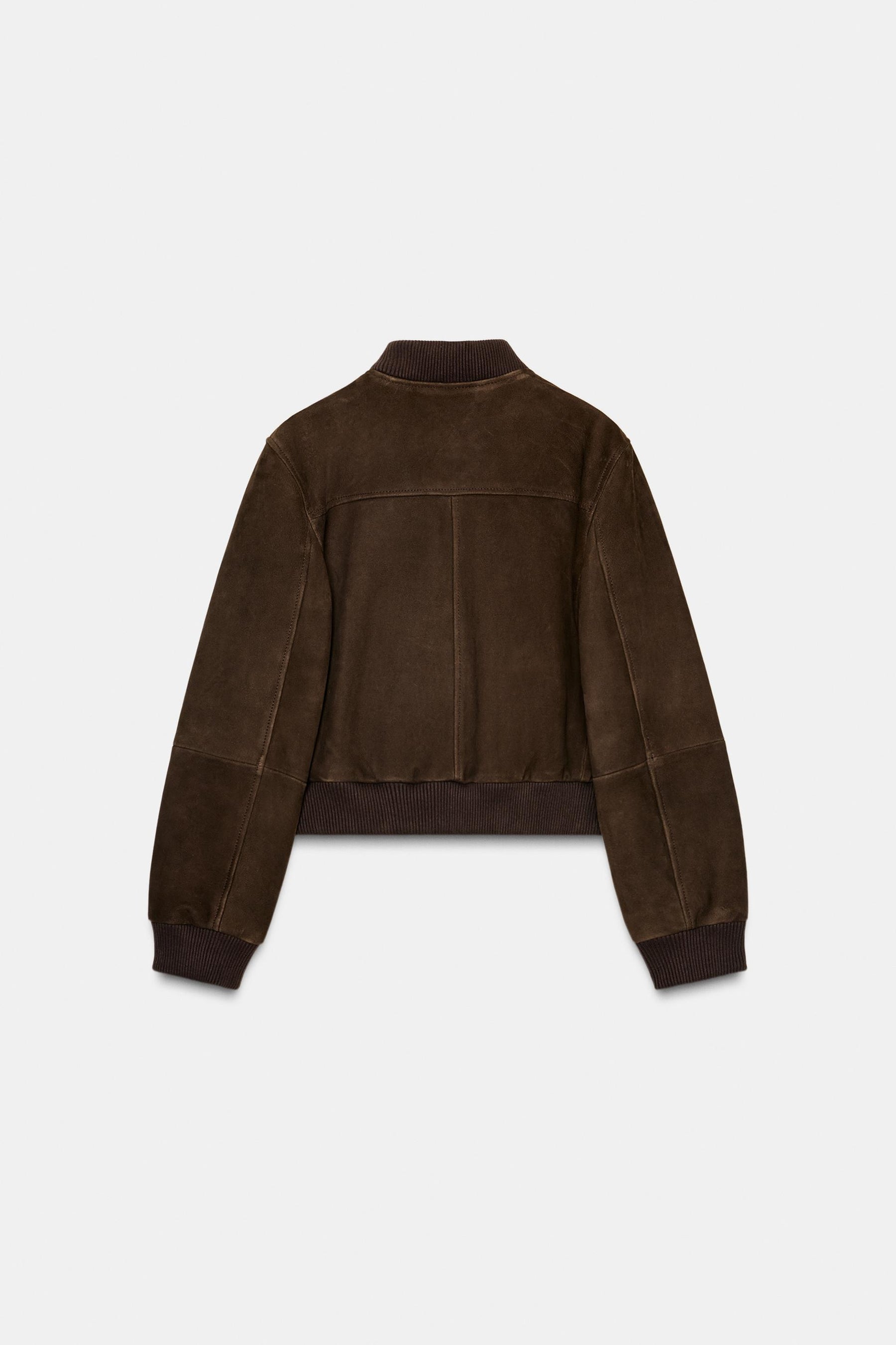 SUEDE LEATHER BOMBER JACKET - Image 9