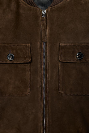 SUEDE LEATHER BOMBER JACKET - Image 10