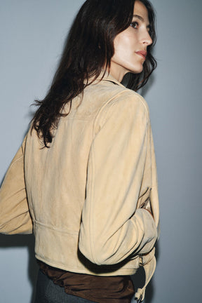 Suede leather jacket limited