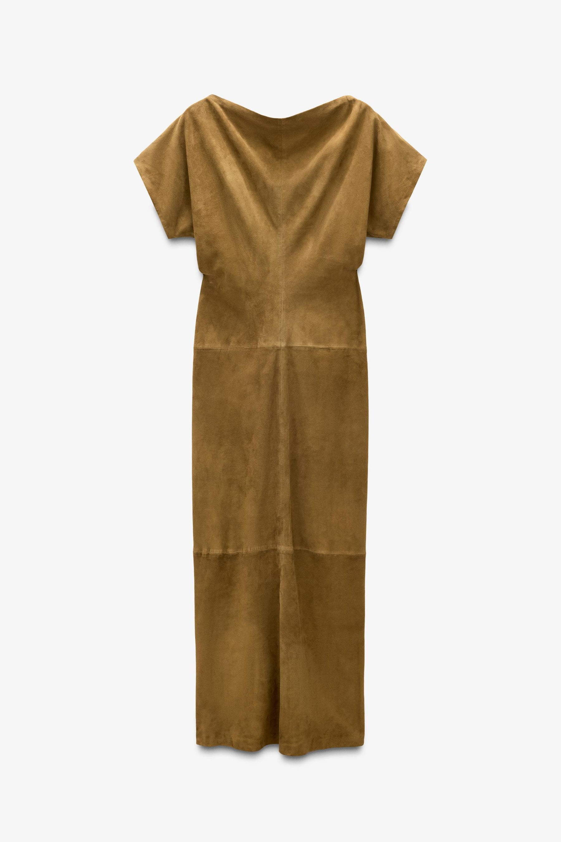 Suede Draped Leather Dress