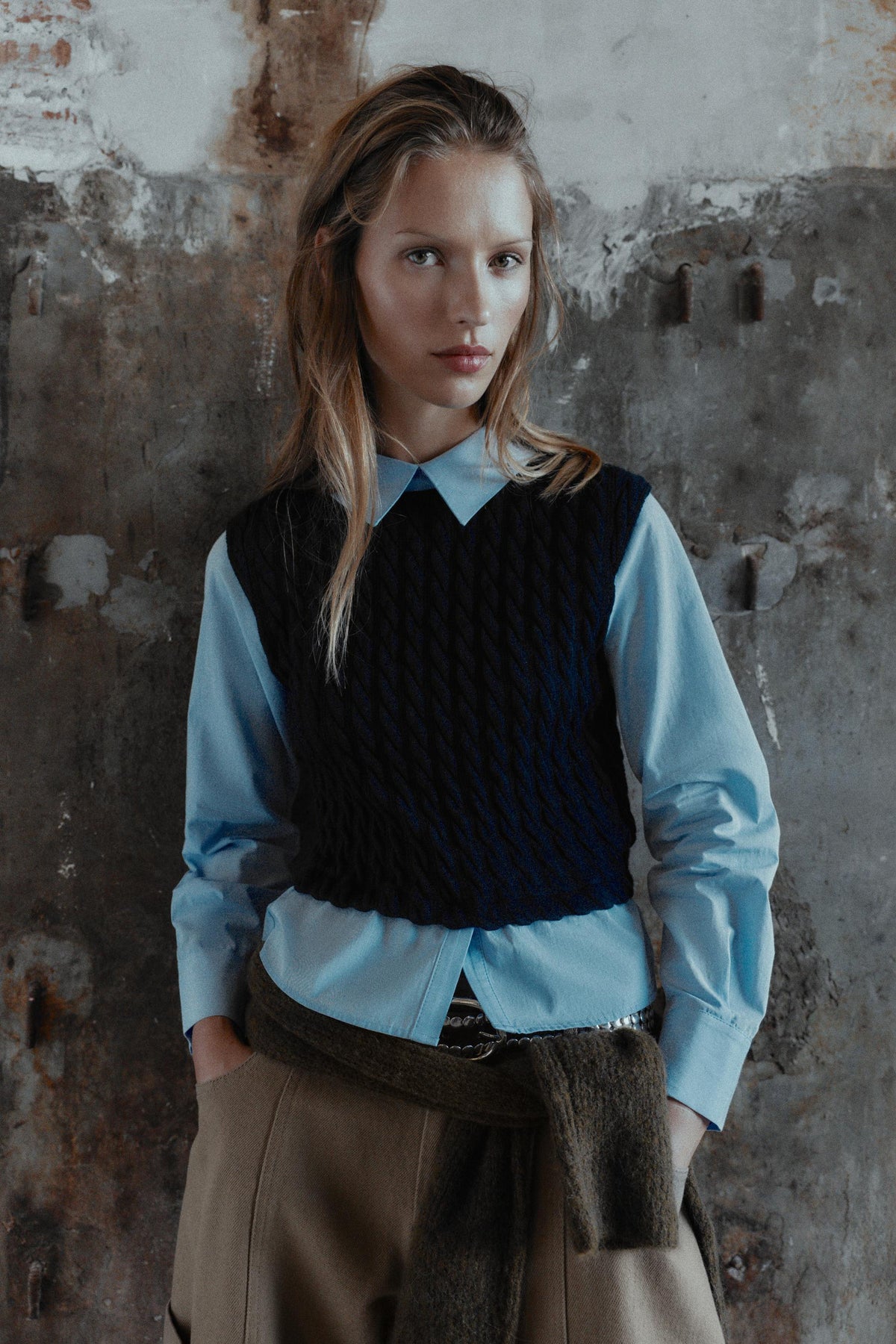 CONTRAST POPLIN SHIRT