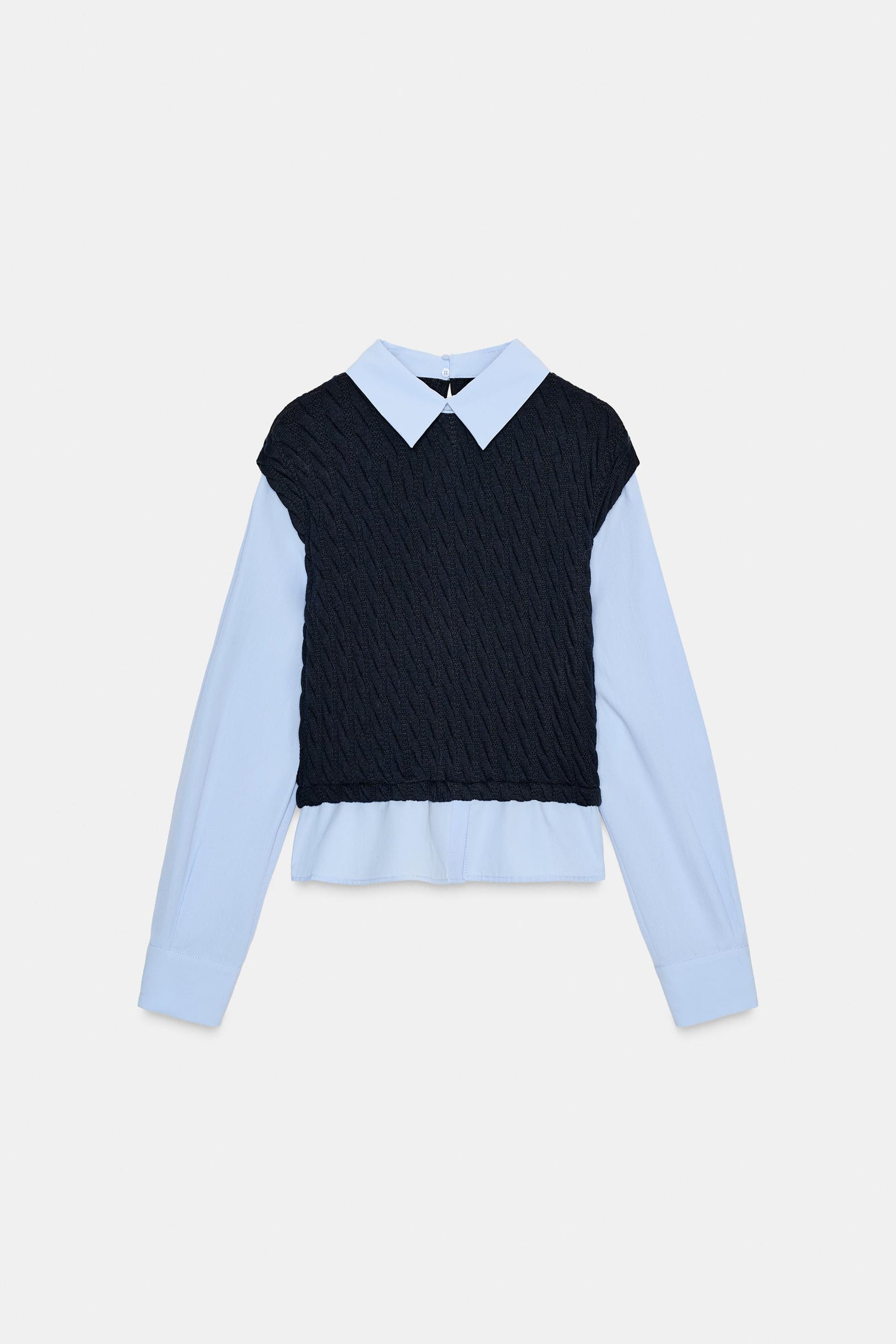 CONTRAST POPLIN SHIRT