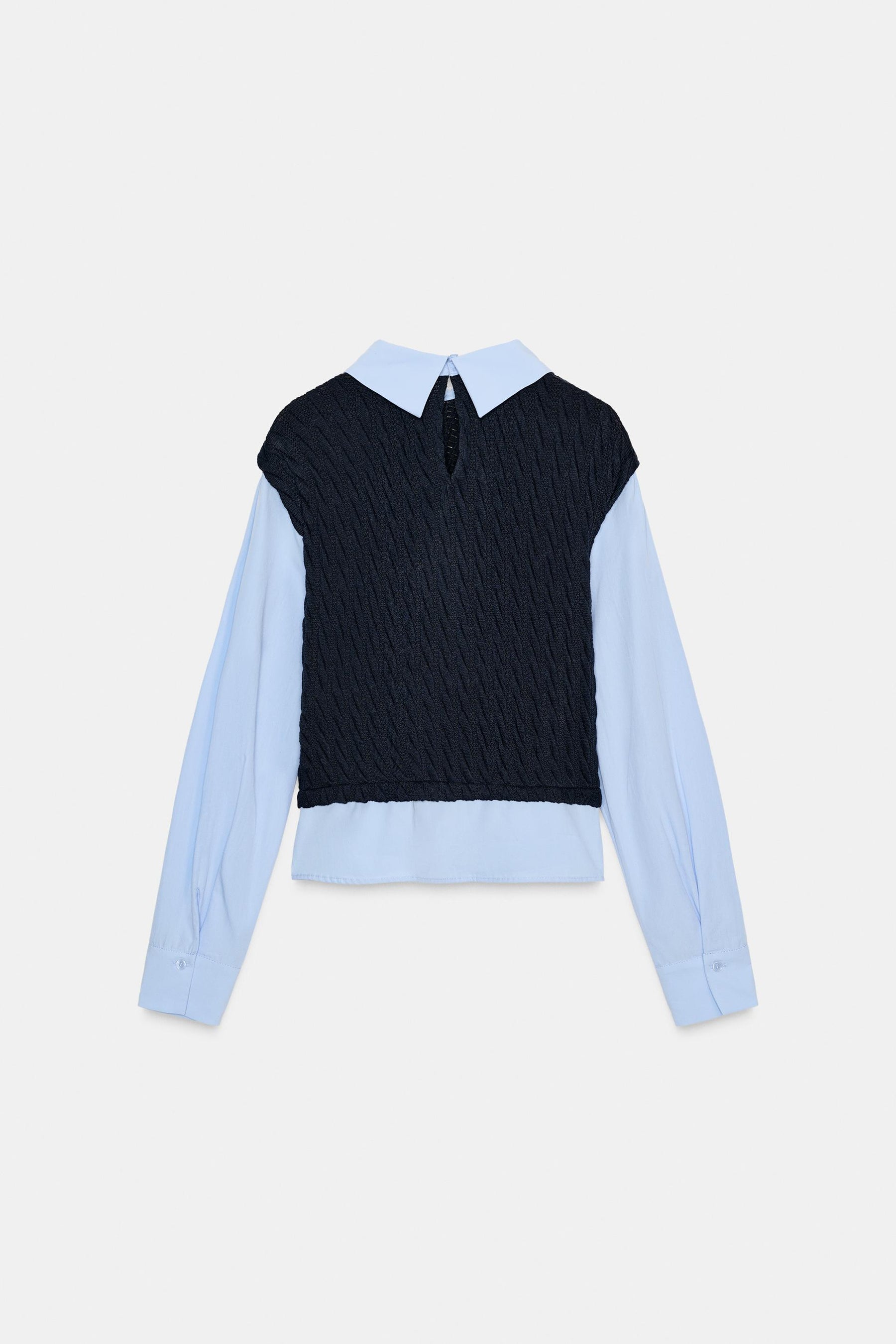 CONTRAST POPLIN SHIRT