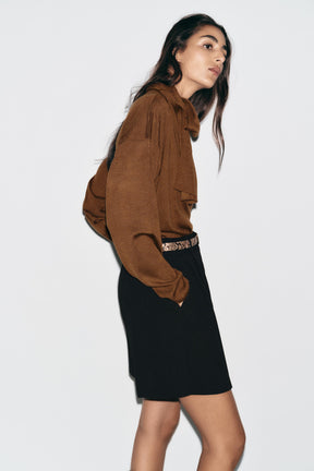 Darts Belted Bermuda Shorts