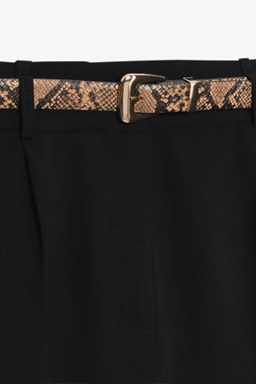 Darts Belted Bermuda Shorts