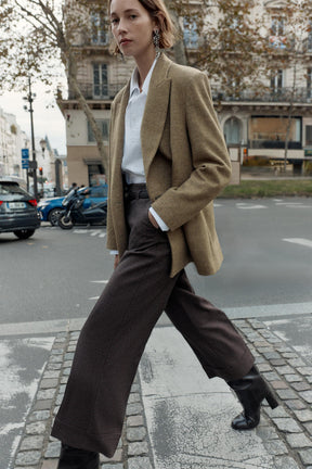 Houndstooth Trousers with Belt